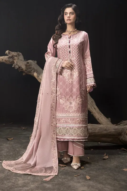Imrozia Premium Gulzar e Dil Soft Pink Organza – view 1 – Poshaq