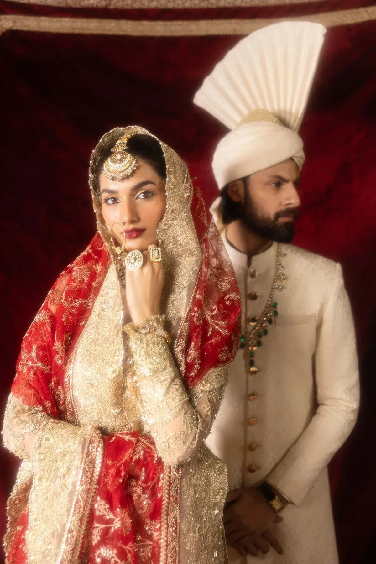 Imrozia Premium Jashan Bridal Collection White Organza – view 3 – Poshaq