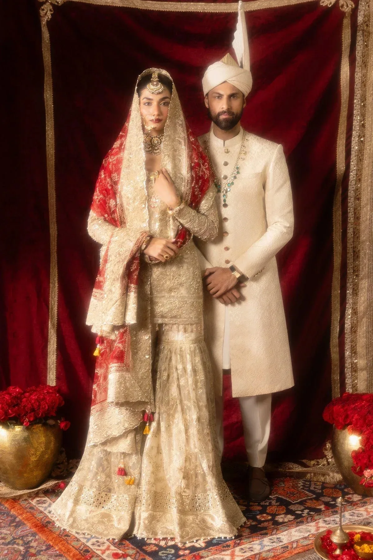 Imrozia Premium Jashan Bridal Collection White Organza – view 5 – Poshaq