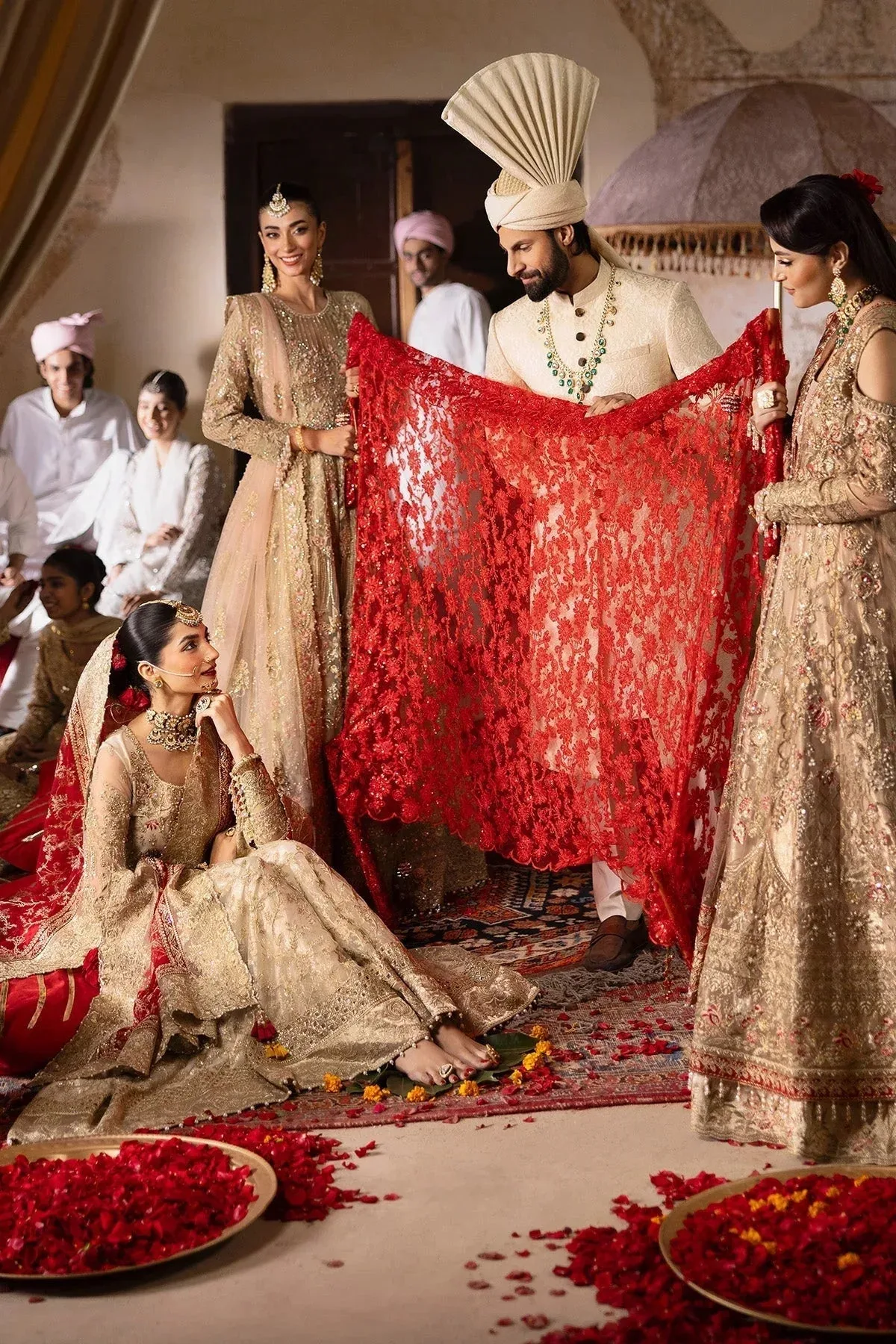 Imrozia Premium Jashan Bridal Collection White Organza – view 6 – Poshaq