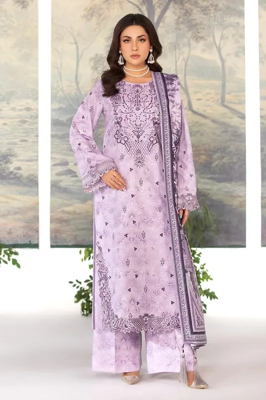 Imrozia Premium Masakali Winter Pret Lilac Slub – view 1 – Poshaq