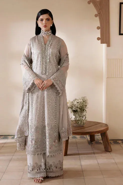 Imrozia Premium Muse Luxury Chiffon 24 Grey Organza – view 1 – Poshaq