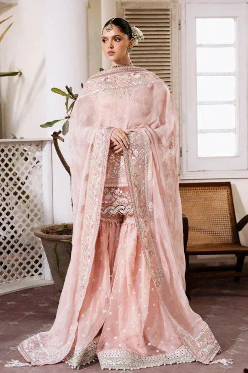 Imrozia Premium Muse Luxury Chiffon 24 Pink Organza – view 1 – Poshaq
