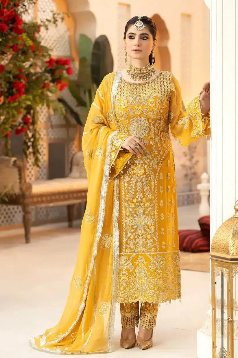 Imrozia Premium Falesia Formals 23 Mustard Raw Silk – view 2 – Poshaq