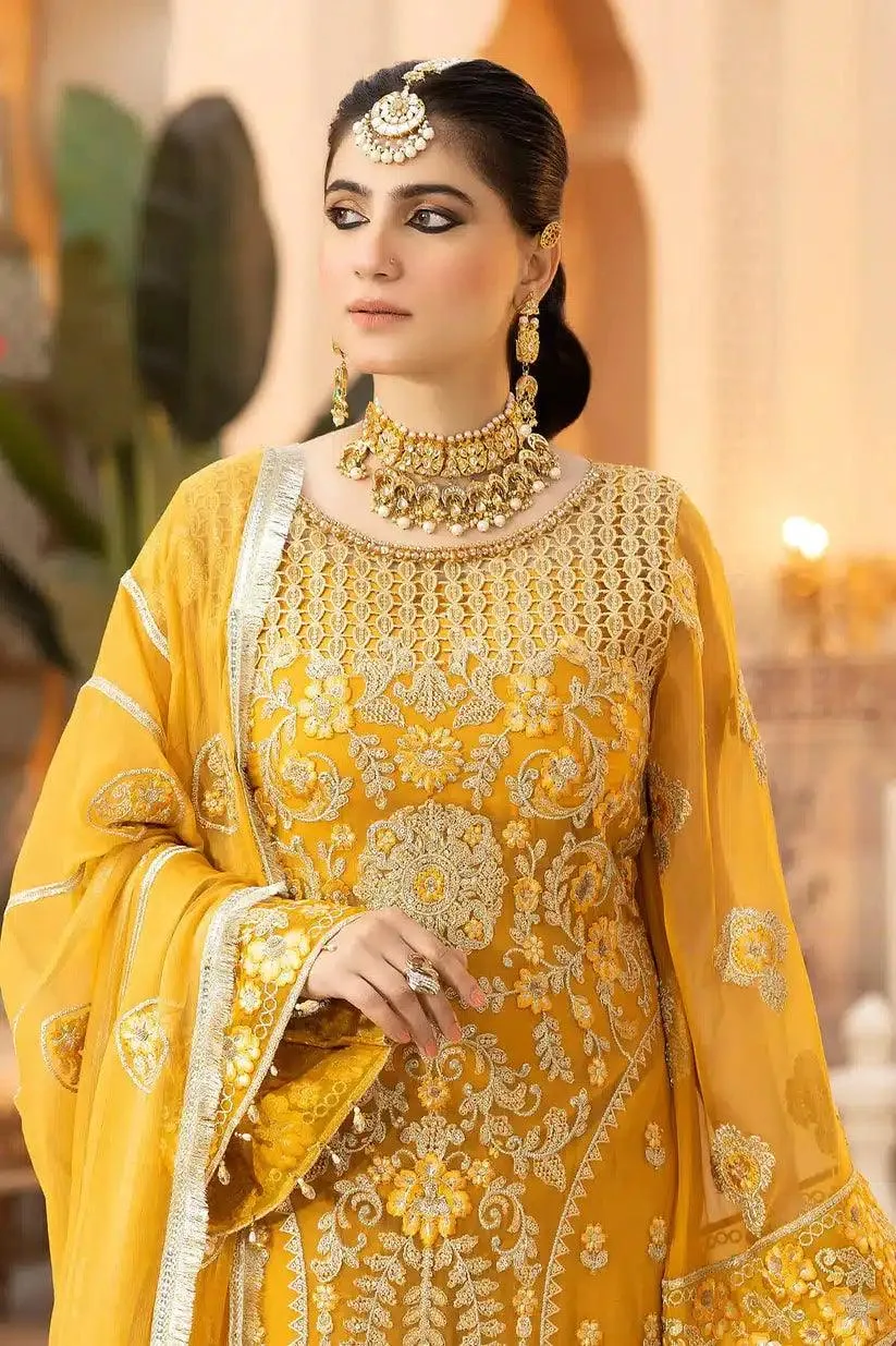 Imrozia Premium Falesia Formals 23 Mustard Raw Silk – view 3 – Poshaq