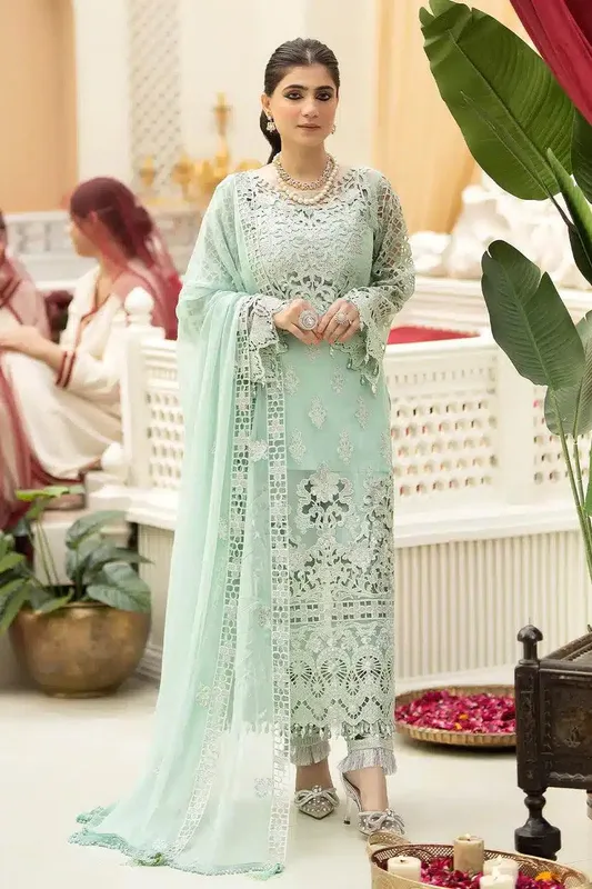 Imrozia Premium Falesia Formals 23 Sea Green Raw Silk – view 1 – Poshaq