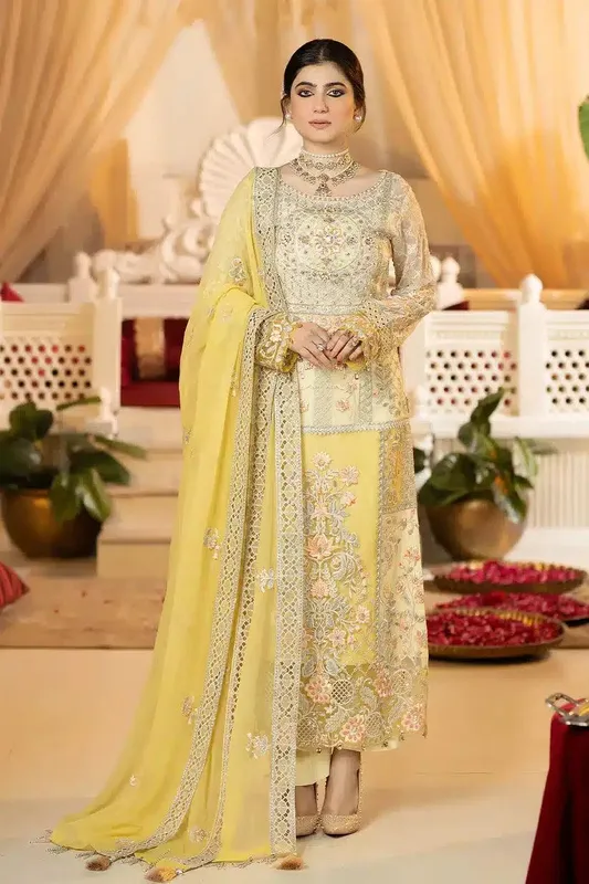 Imrozia Premium Falesia Formals 23 Yellow Raw Silk – view 1 – Poshaq