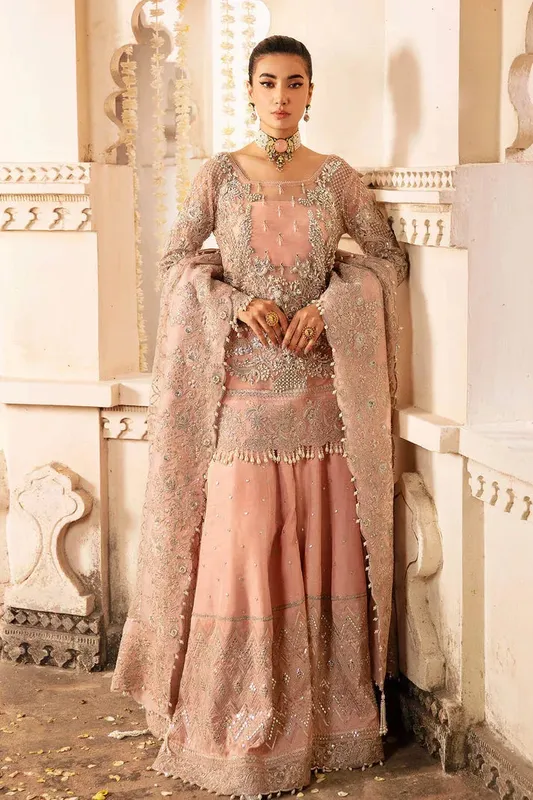 Imrozia Premium Kayseria Bridals 24 Pink Organza – view 1 – Poshaq