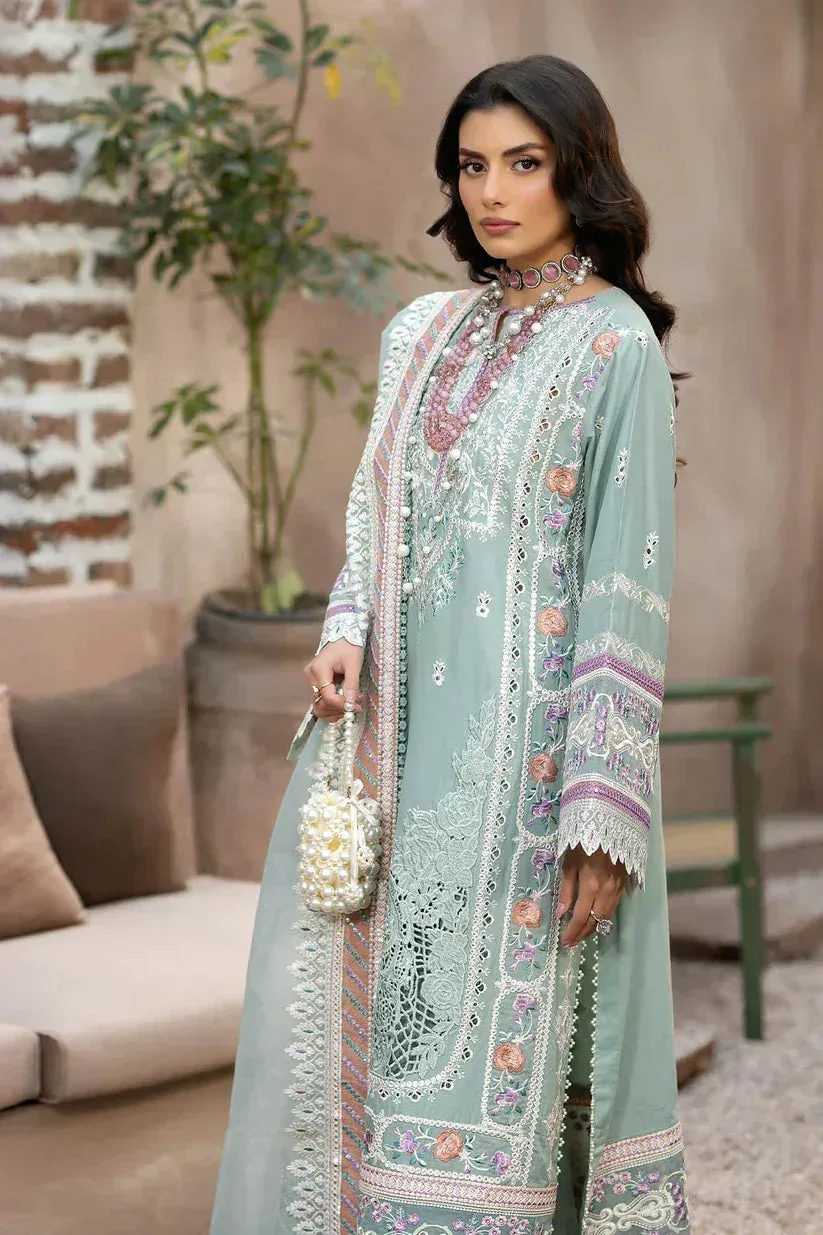 Imrozia Premium Gulposh Luxury Lawn 24 Green Organza – view 3 – Poshaq