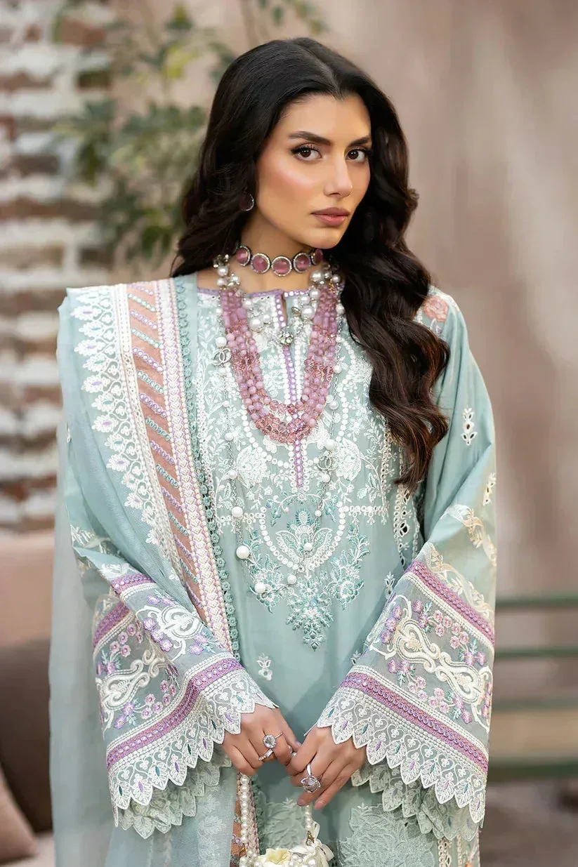 Imrozia Premium Gulposh Luxury Lawn 24 Green Organza – view 5 – Poshaq