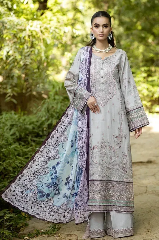 Imrozia Premium Jaan-e-Ada Lawn Organza – view 1 – Poshaq