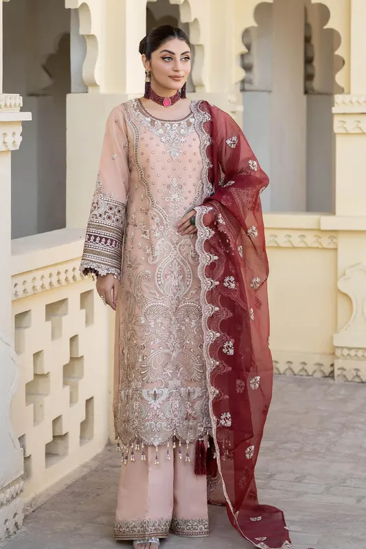 Imrozia Premium Baad e Saba Formals Grey Raw Silk – view 1 – Poshaq