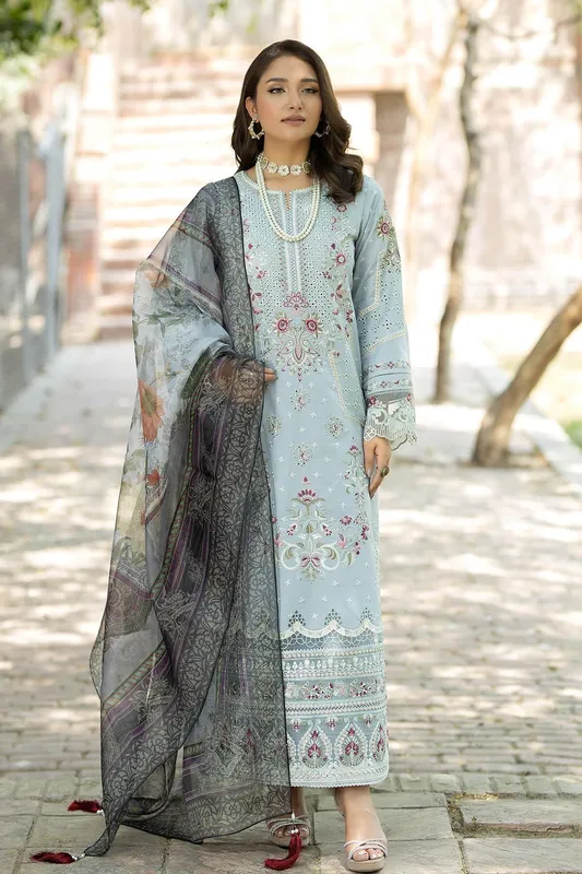 Imrozia Premium Subah e Roshan Organza – view 1 – Poshaq