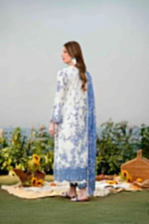 Aabyaan Shezlin Chikankari Ramadan Edit 25 White Chiffon – view 2 – Poshaq