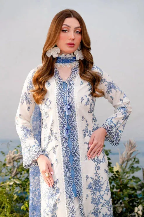 Aabyaan Shezlin Chikankari Ramadan Edit 25 White Chiffon – view 3 – Poshaq