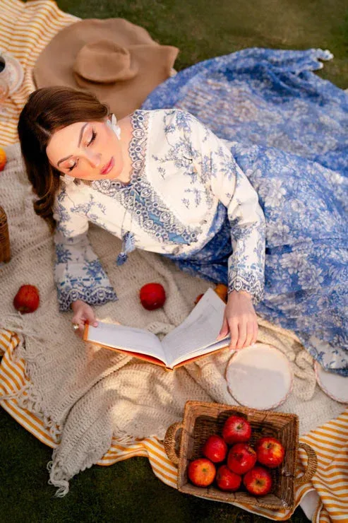Aabyaan Shezlin Chikankari Ramadan Edit 25 White Chiffon – view 5 – Poshaq