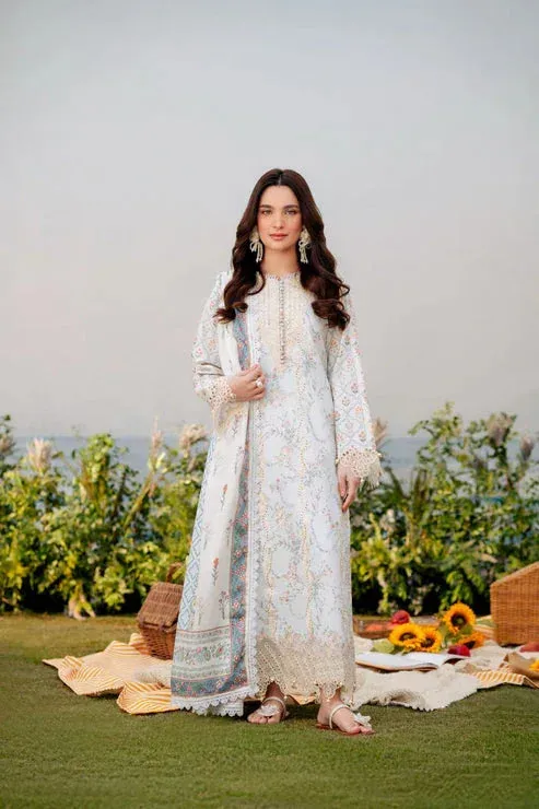 Aabyaan Shezlin Chikankari Ramadan Edit 25 White Jacquard – view 1 – Poshaq