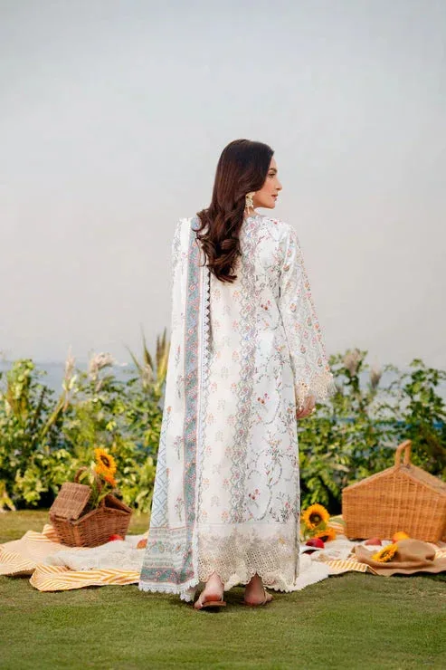Aabyaan Shezlin Chikankari Ramadan Edit 25 White Jacquard – view 2 – Poshaq