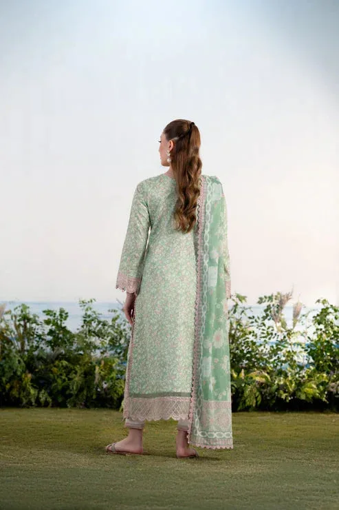 Aabyaan Shezlin Chikankari Ramadan Edit 25 Mint Green Lawn – view 2 – Poshaq