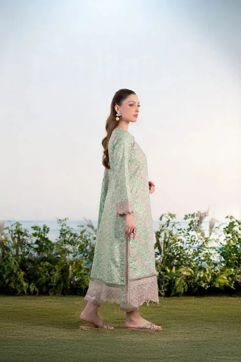 Aabyaan Shezlin Chikankari Ramadan Edit 25 Mint Green Lawn – view 4 – Poshaq
