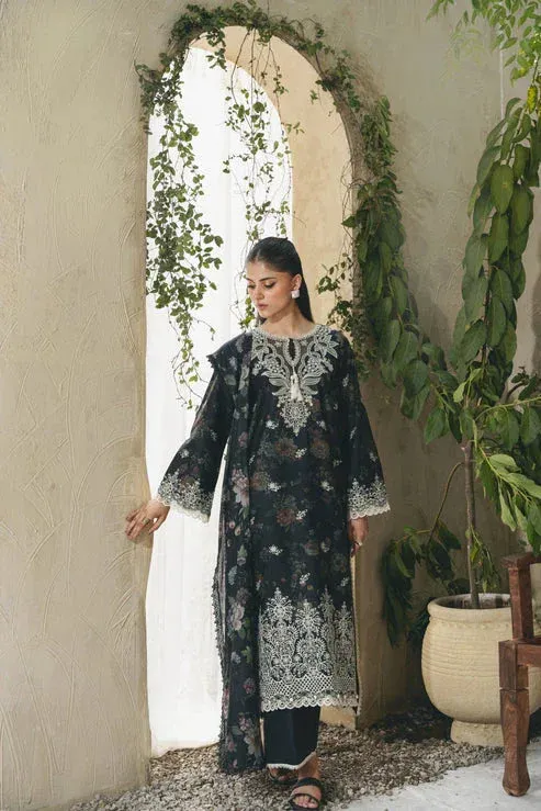 Aabyaan Shezlin Chikankari 25 Black Chiffon – view 1 – Poshaq