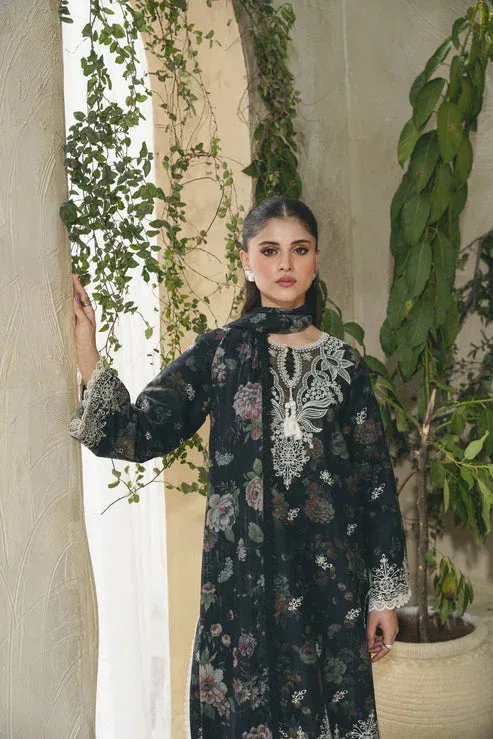 Aabyaan Shezlin Chikankari 25 Black Chiffon – view 3 – Poshaq