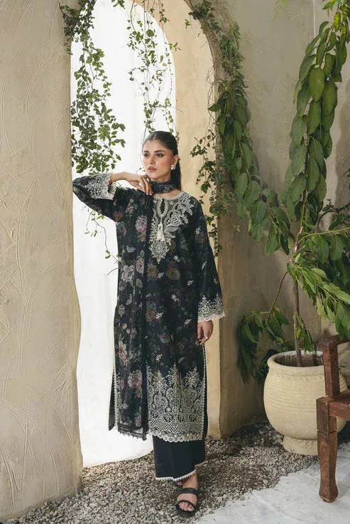 Aabyaan Shezlin Chikankari 25 Black Chiffon – view 4 – Poshaq
