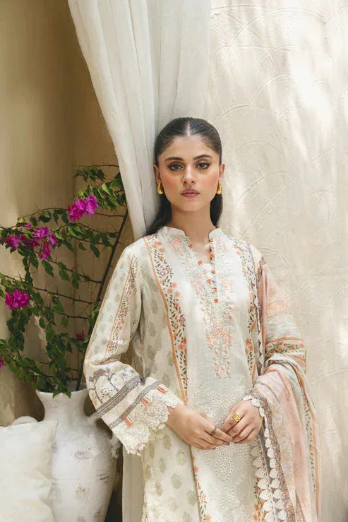 Aabyaan Shezlin Chikankari 25 Off White Jacquard – view 3 – Poshaq