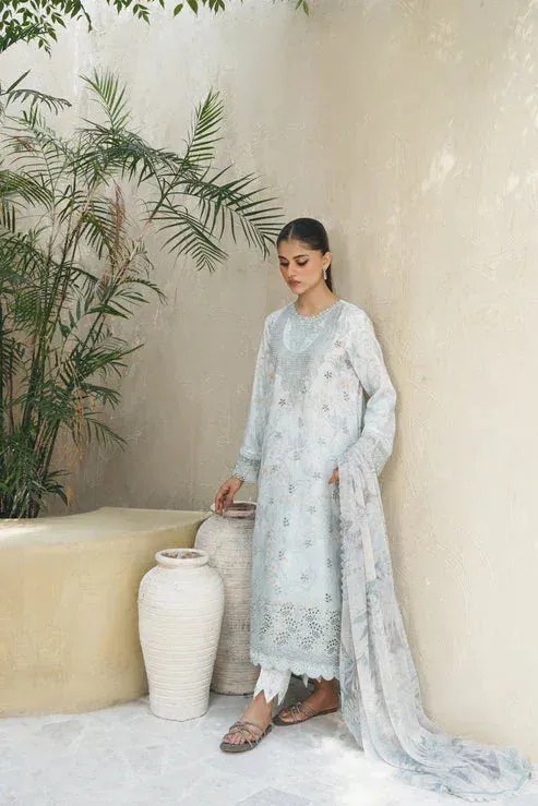 Aabyaan Shezlin Chikankari 25 Off White Chiffon – view 1 – Poshaq