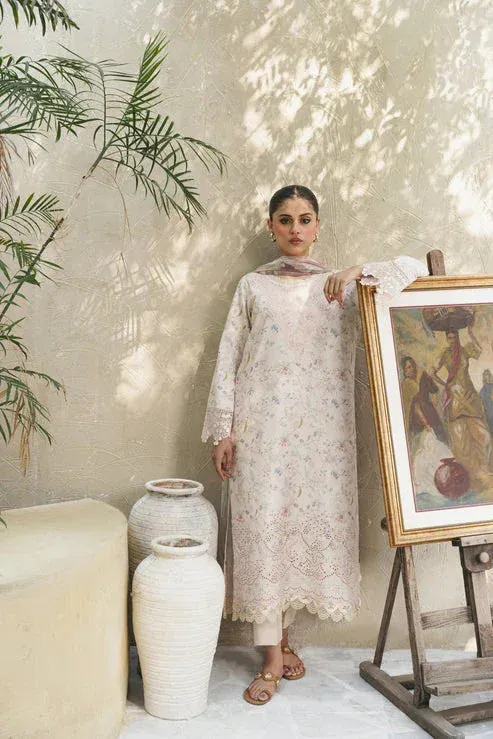 Aabyaan Shezlin Chikankari 25 White Chiffon – view 1 – Poshaq