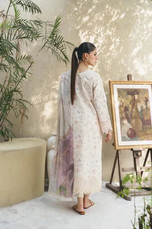 Aabyaan Shezlin Chikankari 25 White Chiffon – view 2 – Poshaq