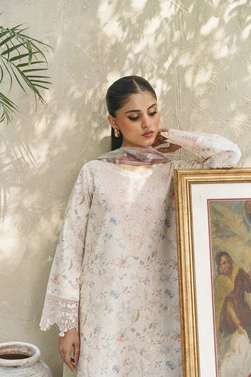 Aabyaan Shezlin Chikankari 25 White Chiffon – view 4 – Poshaq