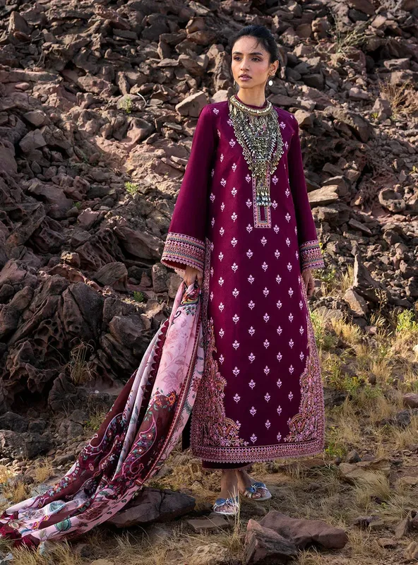 Spring/Summer'26 Maroon Jacquard – view 1 – Poshaq
