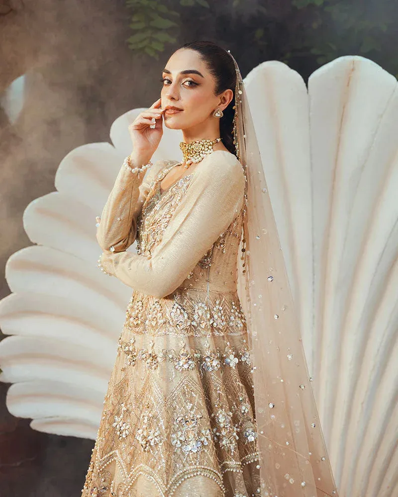 Ain Naulakha Wedding Festive 24 Beige Viscose – view 5 – Poshaq