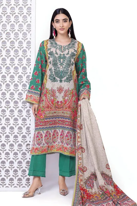 Khaadi My Winter Mood Green Khaddar – view 1 – Poshaq