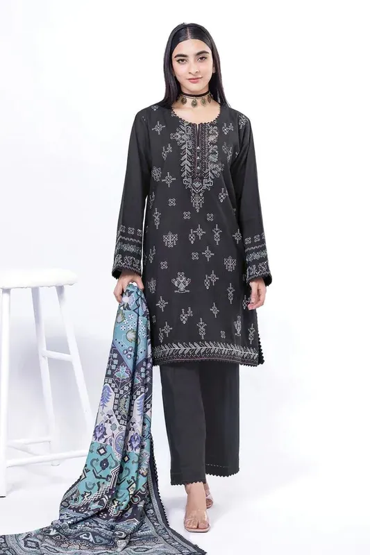 Khaadi My Winter Mood Black – view 1 – Poshaq