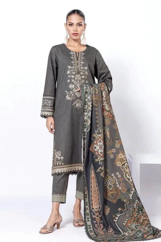 Khaadi My Winter Mood Grey – view 1 – Poshaq