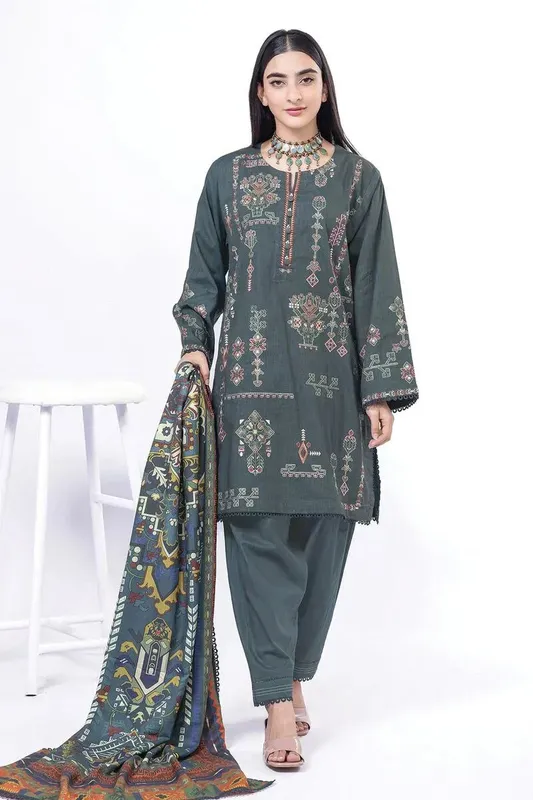 Khaadi My Winter Mood Dark Gray – view 1 – Poshaq