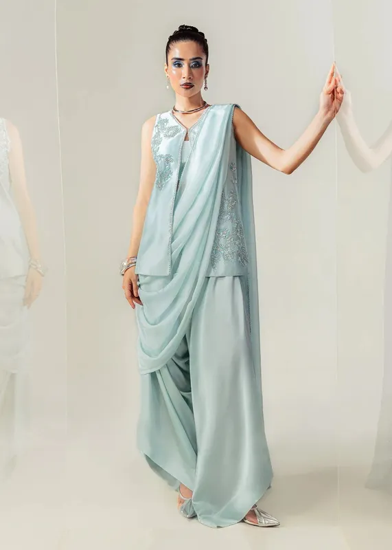 Mahum Asad The Sirens Aqua Tissue – view 1 – Poshaq