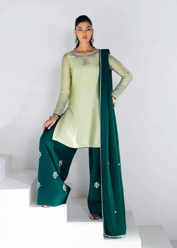 Mahum Asad The Remix Edit Mint Green Tissue – view 1 – Poshaq