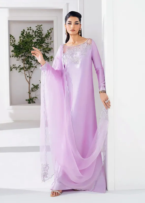 Mahum Asad The Remix Edit Lilac Organza – view 1 – Poshaq