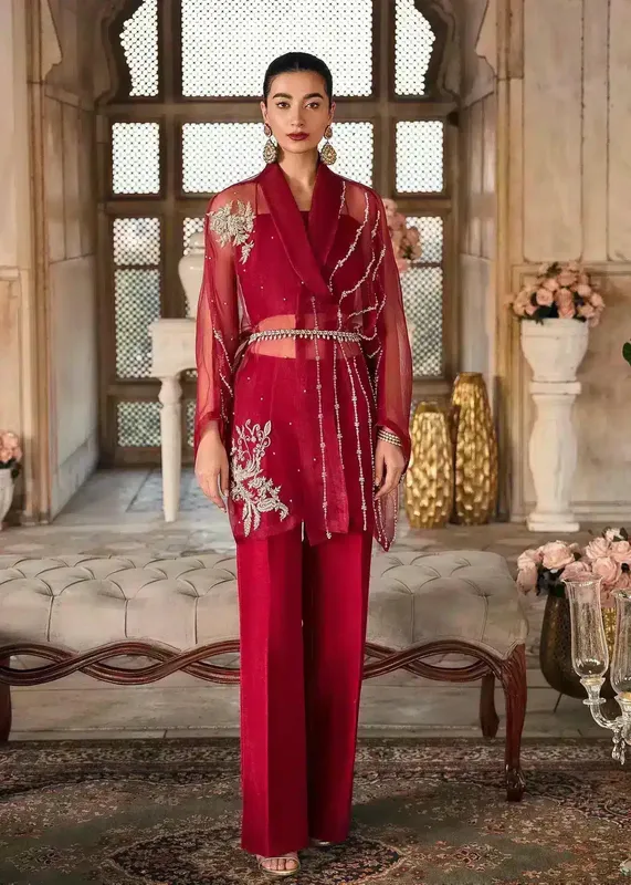 Mahum Asad Gul Posh Luxury Formals 23 Raw Silk – view 1 – Poshaq