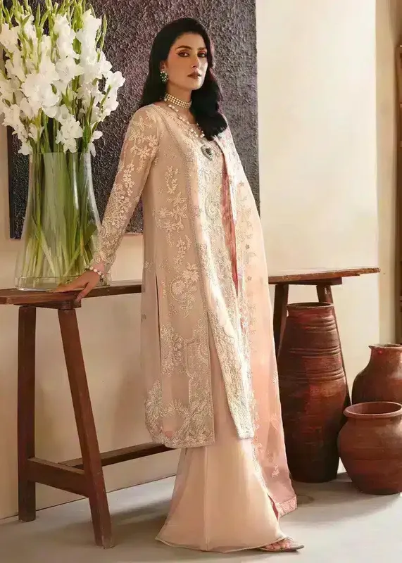 Mahum Asad Lamhay Wedding Formals 23 Ivory Cotton Silk – view 1 – Poshaq