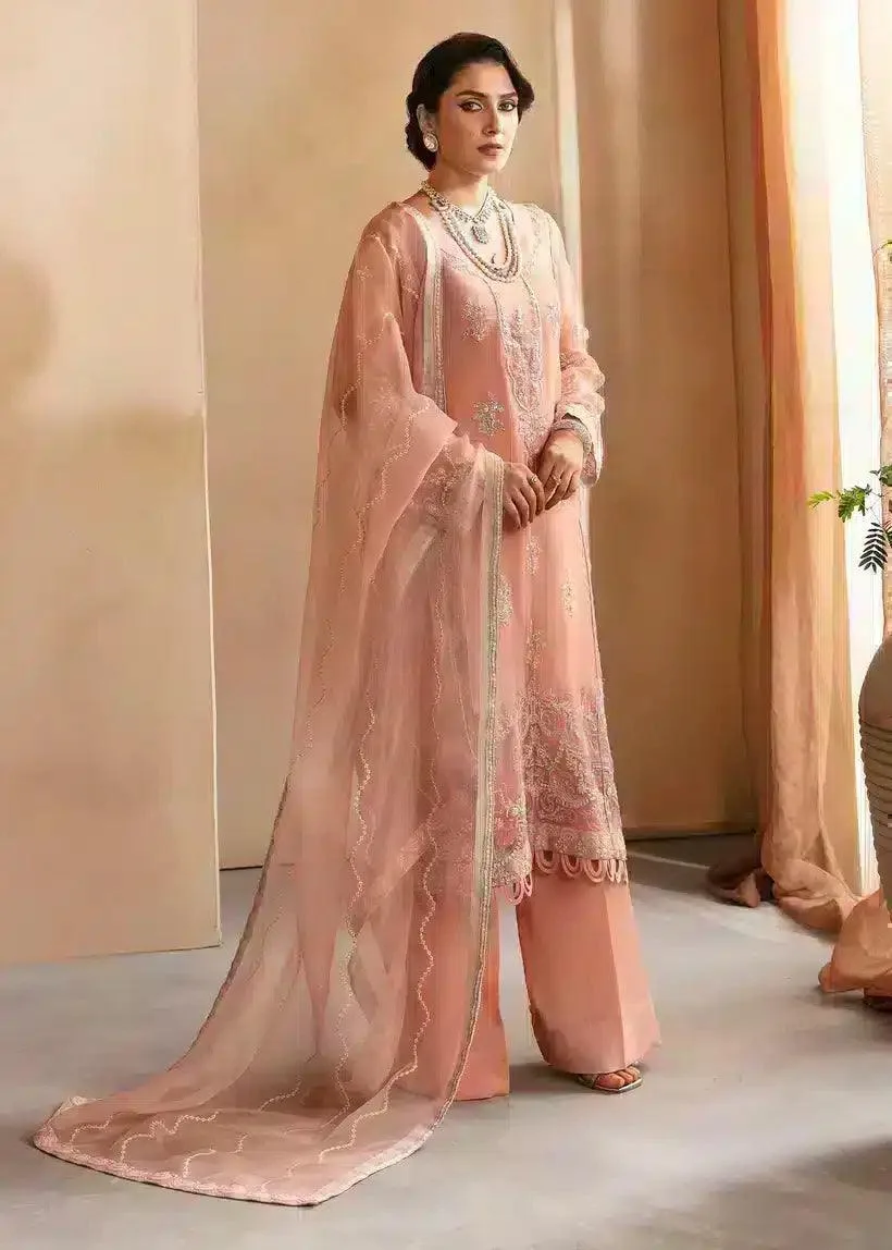 Mahum Asad Lamhay Wedding Formals 23 Pink Raw Silk – view 1 – Poshaq