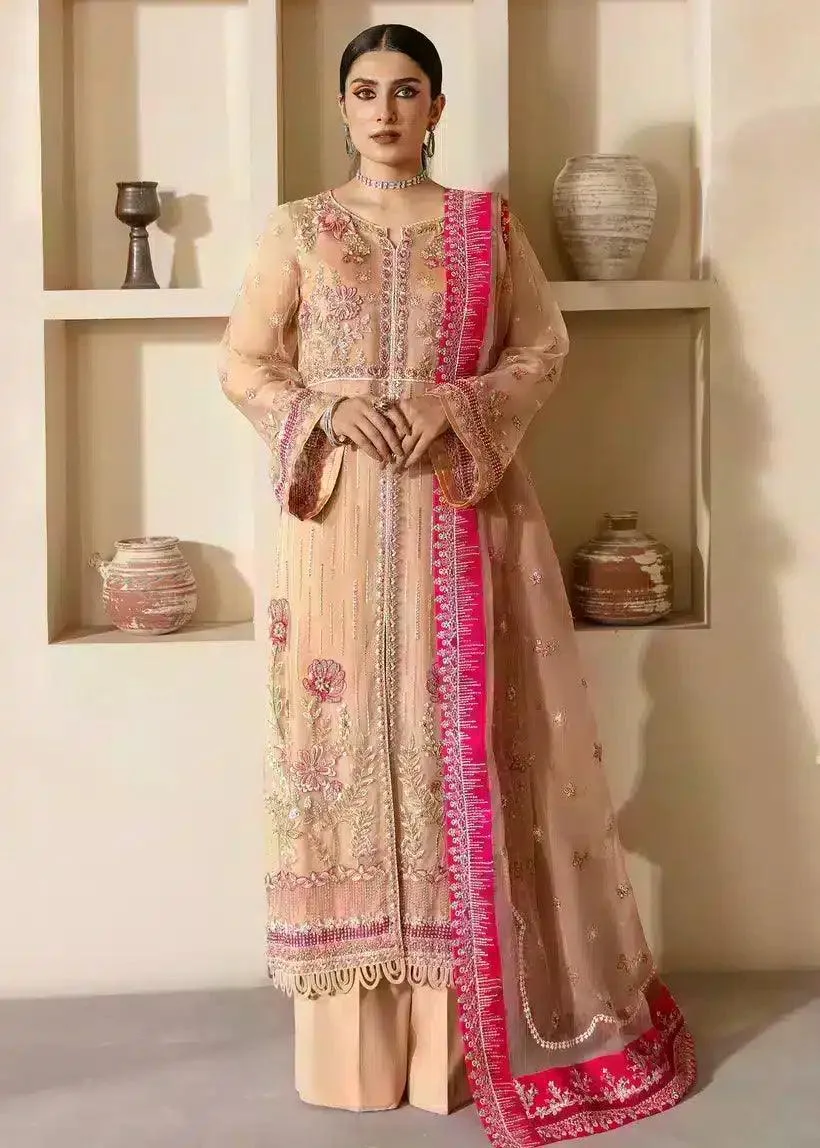 Mahum Asad Lamhay Wedding Formals 23 Beige Raw Silk – view 1 – Poshaq