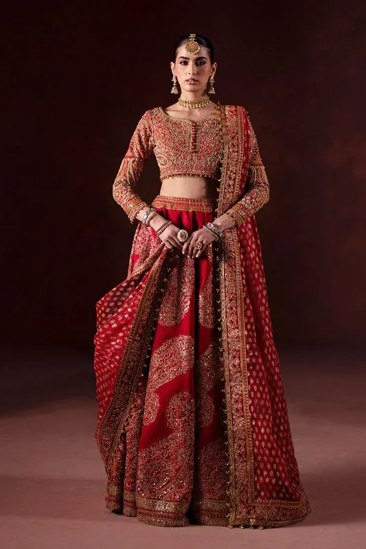 Maryum N Maria Luxury Silk Rust Organza – view 1 – Poshaq