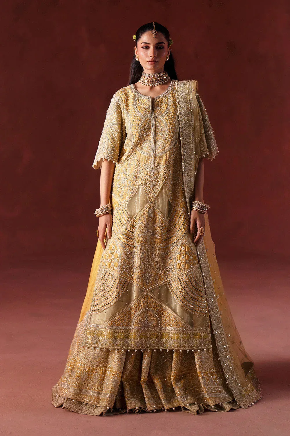 Maryum N Maria Luxury Silk Yellow Silk – view 1 – Poshaq