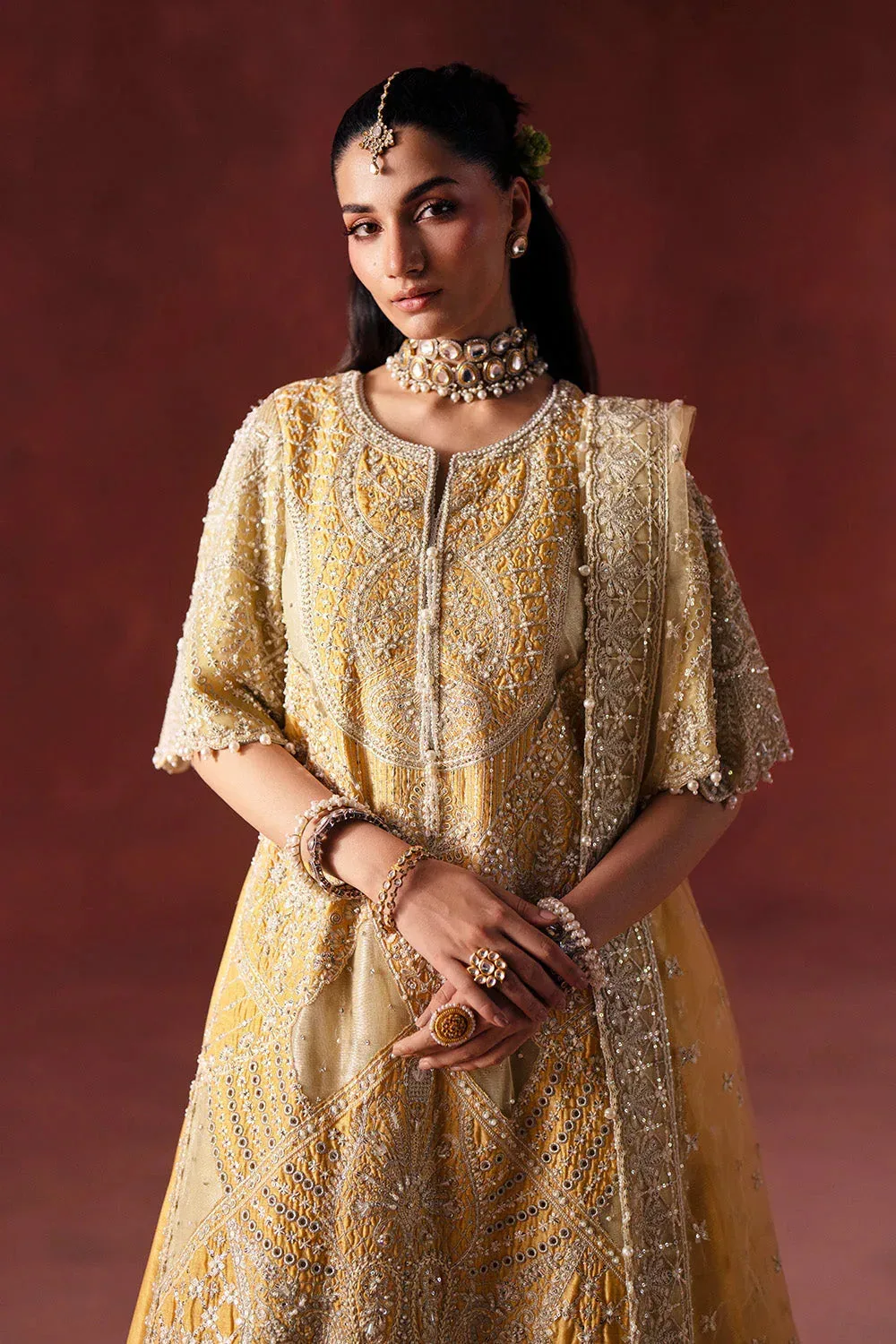 Maryum N Maria Luxury Silk Yellow Silk – view 2 – Poshaq