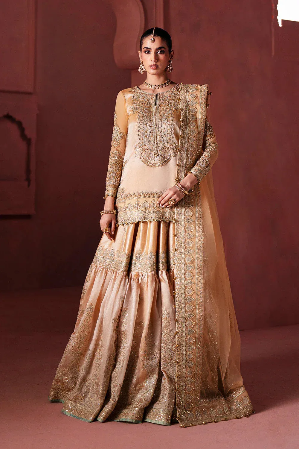 Maryum N Maria Luxury Silk Peach Tissue – view 1 – Poshaq