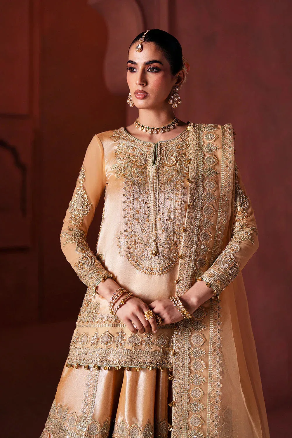 Maryum N Maria Luxury Silk Peach Tissue – view 2 – Poshaq